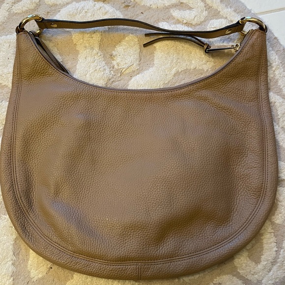 Michael Kors Taupe Leather Satchel Gold Hardware - Picture 7 of 12